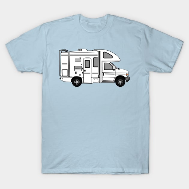 Campervan cartoon illustration T-Shirt by Miss Cartoon